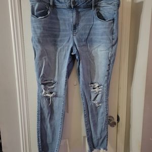 American Eagle Distressed Jeans Super Stretch Skinny Jeans Sz 20, Worn Once!